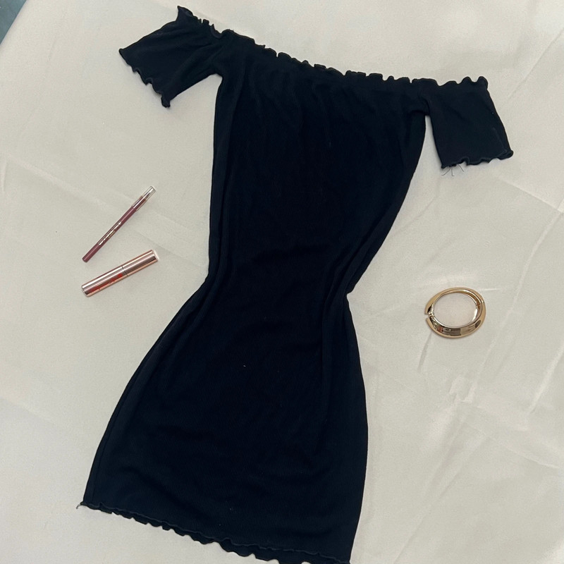 Heart & Hip Black Off-Shoulder Mini Dress 1