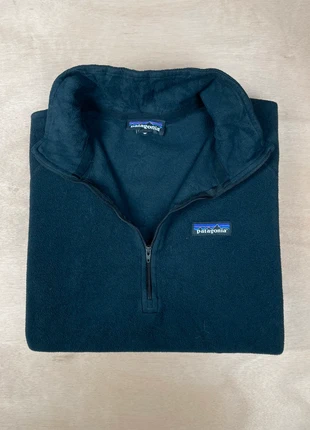 Pull/polaire half-zip 1/4 zip col camionneur noir Patagonia polyester logo brodé taille M, marca: Patagonia, estado: Muy bueno, tamaño: M, 60,00 €, 63,70 € Protección al comprador incluida