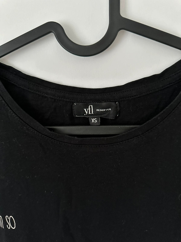Koszulka z krótkim rękawem T-shirt czarny Reserved XS 2