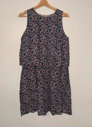 Next Navy & Pink Floral Sleeveless Tiered Dress – Size 10 – Summer, brand: Next, condition: Very good, size: M / UK 12-14, £2.00, £2.80 includes Buyer Protection