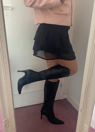 Bottes en véritable cuir, noires pointues à talon, zustand: Sehr gut, größe: 36, 39,00 €, 41,65 € inklusive Vinted-Käuferschutz