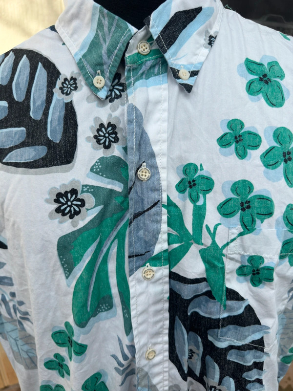 PreOwned Reyn Spooner Multicolored Hawaiian Print Full Button Men's Classic XL 3