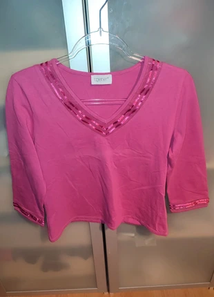 Blouse / T-shirt manches 3/4 vintage taille 42 / XL Together, marke: Together, zustand: Sehr gut, größe: XL / 42 / 14, 3,00 €, 3,85 € beinhaltet Vinted-Käuferschutz Pro