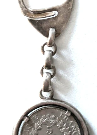 Porte-clé ancien 5 francs monnaie rétro vintage Collector95, zustand: Gut, 10,00 €, 11,20 € beinhaltet Vinted-Käuferschutz Pro