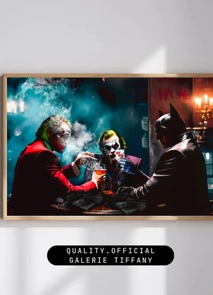 Affiche – Joker & Batman au Bar A3, brand: Batman, condition: Very good, €10.00, €11.20 includes Buyer Protection Pro