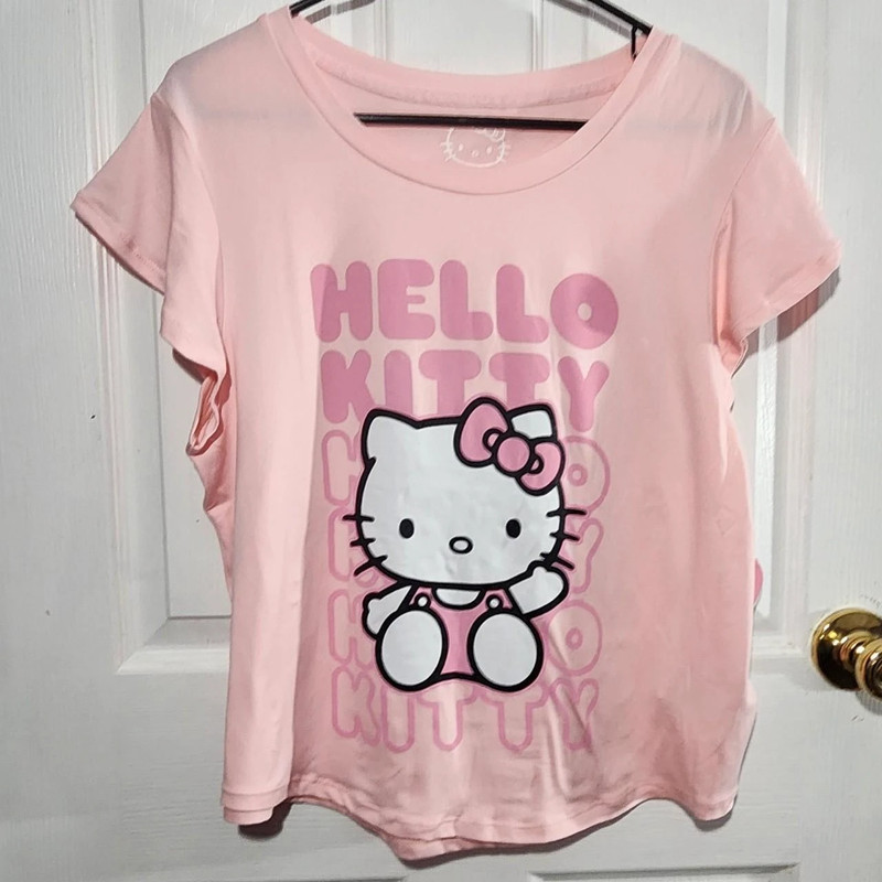 Hello Kitty Adorable Powder Pink Sleep Shirt & Shorts Set 2