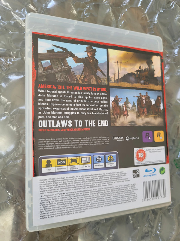 2010 Red Dead Redemption 1 Sony Playstation 3 Sealed VGA 85+ PAL