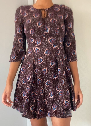 Robe - manches mi-longues - motif africains/wax - fluide - patineuse - cintrée - taille S - H&M, marque: H&M, état: Neuf sans étiquette, taille: S / 36 / 8, 5,00 €, 5,95 € Protection acheteurs incluse