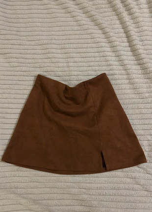 Jupe en daim marron, marke: Jennyfer, zustand: Sehr gut, größe: M / 38 / 10, 5,00 €, 5,95 € inklusive Vinted-Käuferschutz