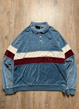 Vintage polo peau de pêche velvet bleu taille L, brand: Vintage Dressing, condizioni: Ottime, taglia: L, €15.90, €17.40 include la Protezione acquisti