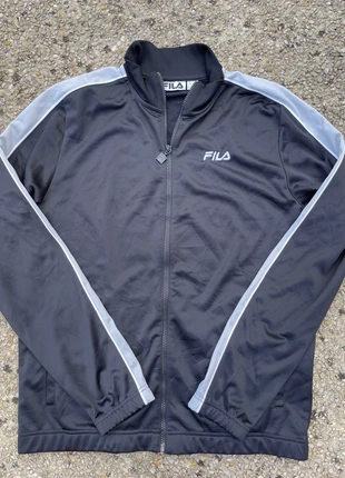 Fila Track Jacket L Black White Stripes Vintage 90s Y2K Sportswear”, marke: FILA, zustand: Sehr gut, größe: L, 16,95 €, 18,50 € beinhaltet Vinted-Käuferschutz Pro