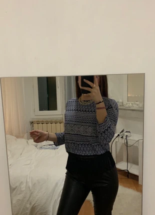 haut bleu marine manches 3/4 franges , brand: Jennyfer, condition: Very good, size: XS / 34 / 6, €4.00, €4.90 includes Buyer Protection