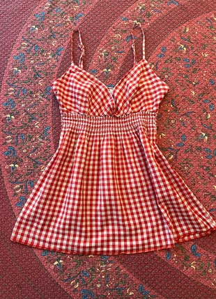 coquette red vicky camisole top vintage summer gingham checkered top, marca: COQUETTE, estado: Muy bueno, tamaño: XS / 34 / 6, 30,00 €, 32,20 € Protección al comprador Pro incluida