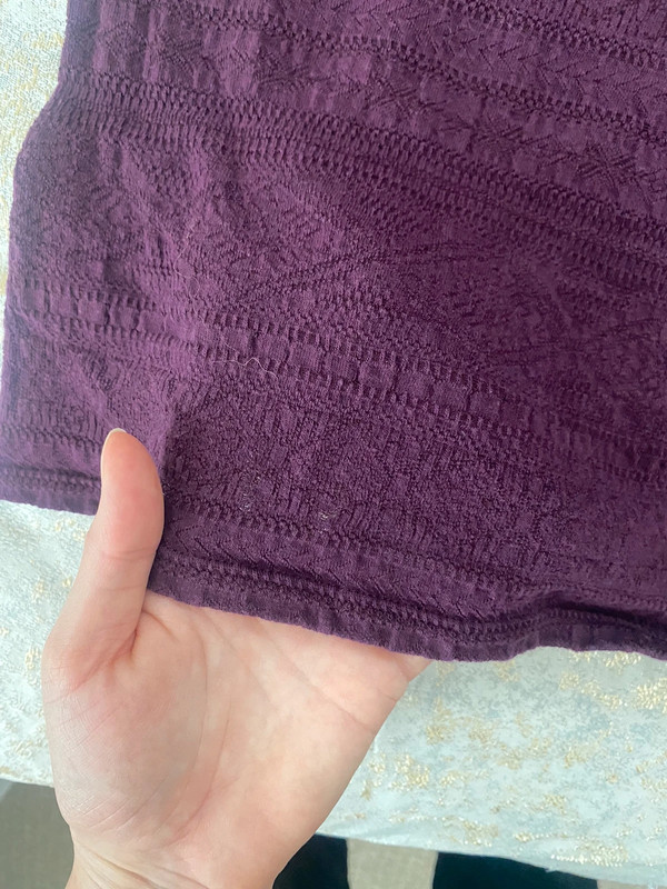 Deep purple top | woven texture 4