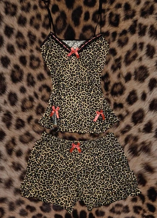 Vintage leopard print y2k cami top low rise shorts set, brand: y2k, condition: Very good, size: M / UK 12-14, £35.00, £37.45 includes Buyer Protection