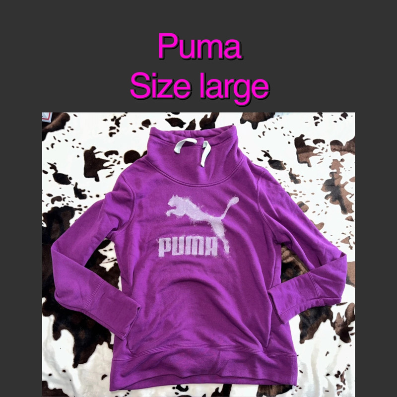 Women’s large puma cowls neck sweatshirt 1
