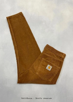Pantalon Carhartt wip Marron en velours côtelés modèle Newel Pant Corduroy Loose - Taille S w28 #896, marque: Carhartt, état: Très bon état, taille: W28 | FR 38, 49,00 €, 52,15 € Protection acheteurs (Pro) incluse
