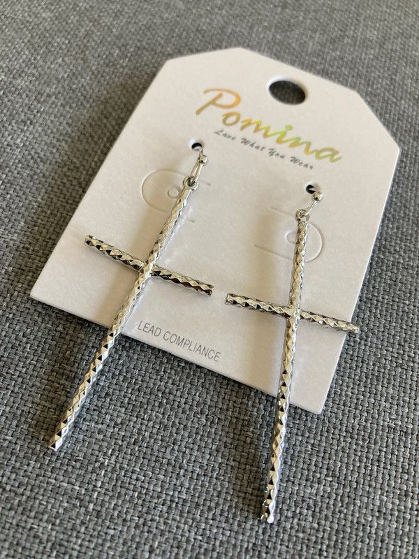 Dangling twisted cross earrings 2