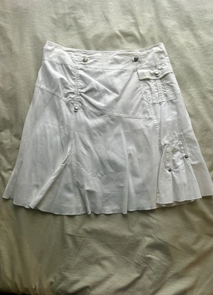 Falda midi corta 2000s blanca cargo, état: Très bon état, taille: XXL / 44 / 16, 8,00 €, 9,10 € Protection acheteurs incluse