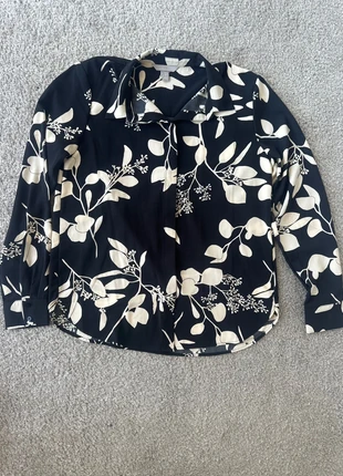 Blouse manche longue imprimé noir et blanc H&M, marca: H&M, estado: Nuevo sin etiquetas, tamaño: S / 36 / 8, 13,00 €, 14,35 € Protección al comprador incluida