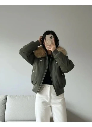 Veste verte avec capuche en fourrure, marque: Glamour, état: Très bon état, taille: S / 36 / 8, 36,00 €, 38,50 € Protection acheteurs (Pro) incluse