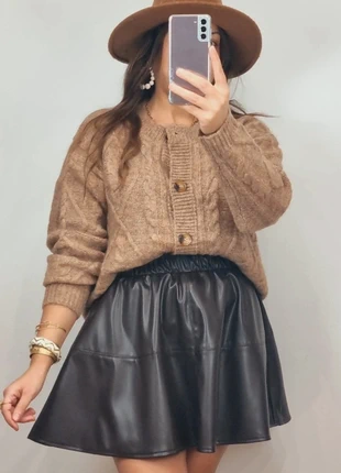 Sublime jupe patineuse marron, marca: Boutique Parisienne, estado: Muito bom, tamanho: S / 36 / 8, €38.00, €40.60 inclui Proteção do Comprador Pro