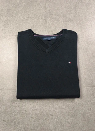 Sweat-Shirt Tommy Hilfiger Noir a Col V Homme (Taille L), merk: Tommy Hilfiger, staat: Heel goed, maat: L, € 22,00, € 23,80 inclusief Kopersbescherming