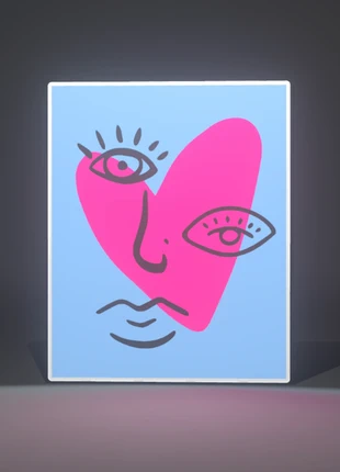 Lampe Led Portrait Abstrait #2, état: Neuf sans étiquette, 25,00 €, 26,95 € Protection acheteurs (Pro) incluse