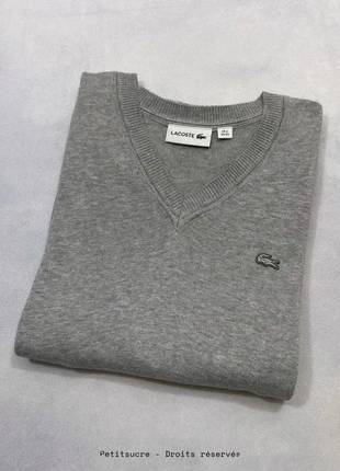 Pull Lacoste récent col en V Gris Homme 100% Coton Old money - Taille XS /1746B, marque: Lacoste, état: Très bon état, taille: XS, 39,00 €, 41,65 € Protection acheteurs (Pro) incluse