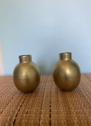 Ensemble de deux vases dorés, marca: GiFi, estado: Muy bueno, 4,50 €, 5,43 € Protección al comprador incluida