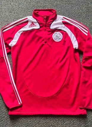 Ajax Amsterdam Football Training Top Men Medium M 38/40 Red White Adidas 1/4 Zip, brand: adidas, condition: Very good, size: M, £21.14, £22.90 includes Buyer Protection