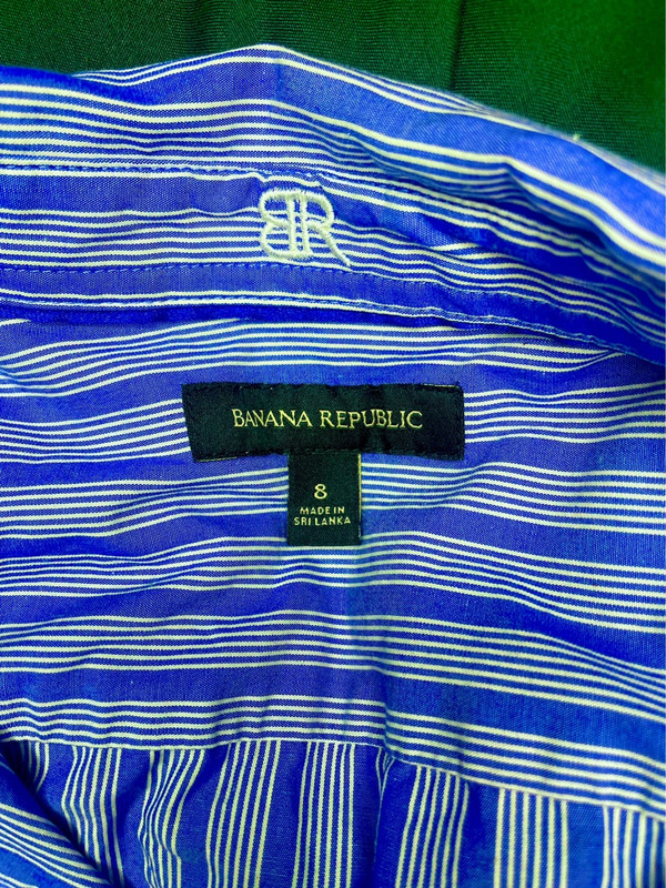 Banana Republic Striped Blue Button Down 3