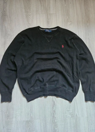 Sweat pull col rond | Ralph Lauren | Taille L | noir logo brodé rouge, brand: Ralph Lauren, condition: Very good, size: L, €24.00, €25.90 includes Buyer Protection