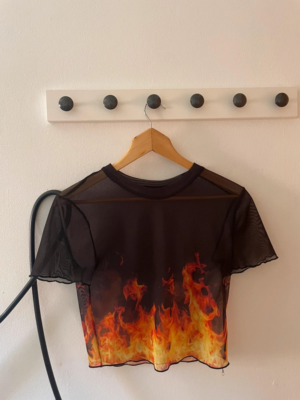 Camiseta transparente de fuego Vinted