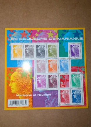 Bloc-feuillet timbres Marianne et l’Europe 2008  « Les couleurs de Marianne » Neuf MNH, état: Neuf sans étiquette, 9,00 €, 10,15 € Protection acheteurs incluse