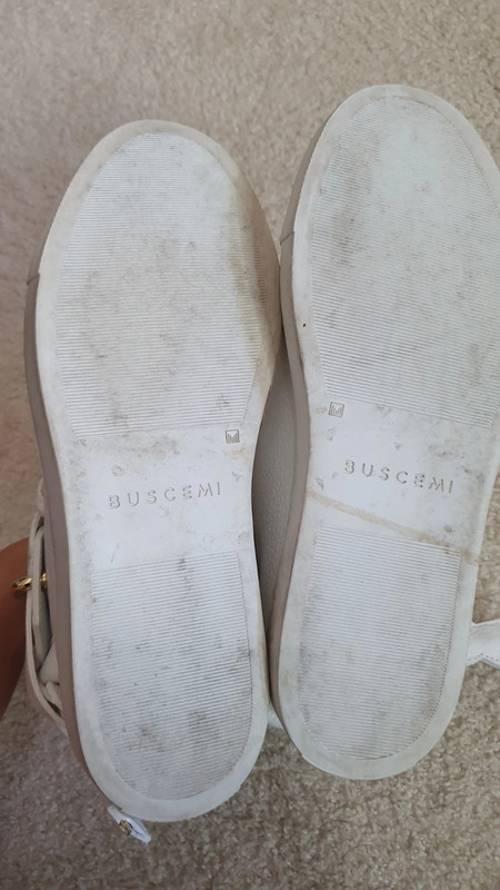 Buscemi 100MM White Leather Sneakers Size