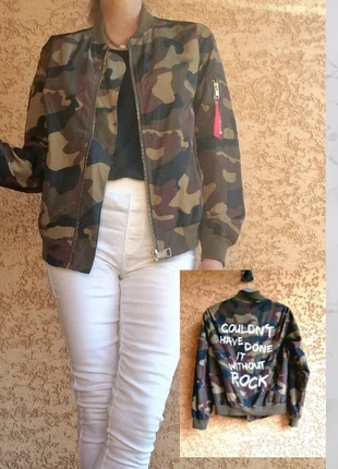 📌 Veste / Blouson Style Aviateur Camouflage , marke: May COLLECTION, zustand: Sehr gut, größe: M / 38 / 10, 8,00 €, 9,10 € inklusive Vinted-Käuferschutz