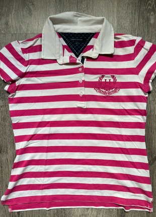 Polo rose rayé Tommy Hilfiger taille M, brand: Tommy Hilfiger, condition: Very good, size: M / 38 / 10, €4.00, €4.90 includes Buyer Protection