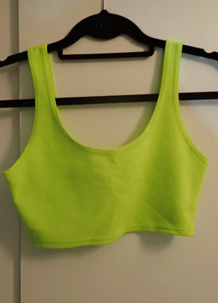 Green crop top, brand: Boohoo, condition: Very good, size: S / 36 / 8, €2.00, €2.80 includes Buyer Protection