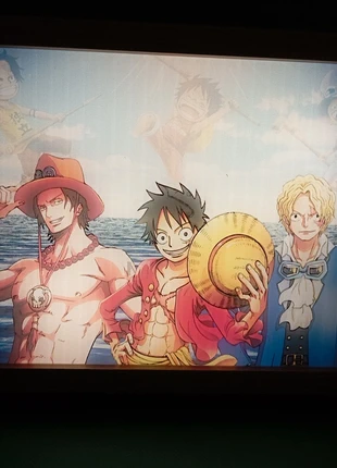 One pIce Brotherhood Sabo Ace & Luffy Picture 3D, marke: OnePiece, zustand: Sehr gut, größe: Frühchen, bis 44, 9,90 €, 11,10 € inklusive Vinted-Käuferschutz