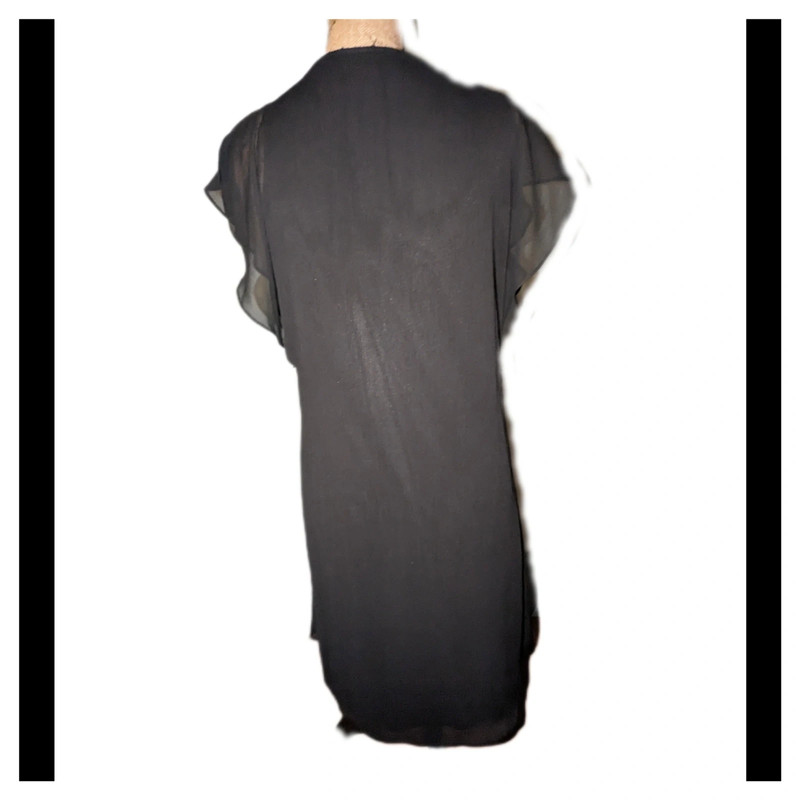 Merona Black Midi Dress Women Size X-Small 3