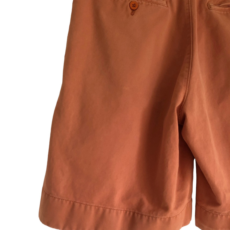 Flat Front Chino Khaki Shorts Men’s 33 Salmon Color Casual Charter Club Cotton 5