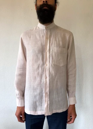 Vintage light pink linen shirt, marca: Vintage, estado: Muito bom, tamanho: XL, €38.00, €40.60 inclui Proteção do Comprador