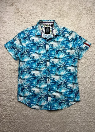 Chemisette / Chemise manche courte motif palmier plage océan style Hawaï English Lundry- M homme, merk: Hawaii, staat: Heel goed, maat: M, € 24,90, € 26,85 inclusief Kopersbescherming