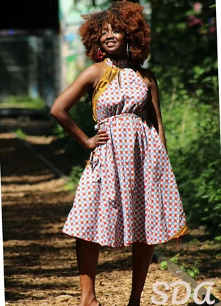 Robe évasée wax africain pour l'été du SML, brand: Africa, condizioni: Ottime, taglia: L / IT 44 / EU 40, €34.00, €36.40 include la Protezione acquisti Pro