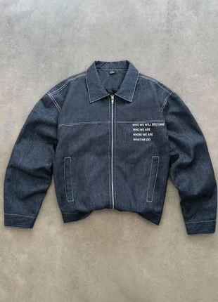 Veste décontractée à manches longues avec couleurs contrastées et motif et écriture style casual, marque: Vintage Dressing, état: Neuf avec étiquette, taille: M, 44,80 €, 47,74 € Protection acheteurs incluse