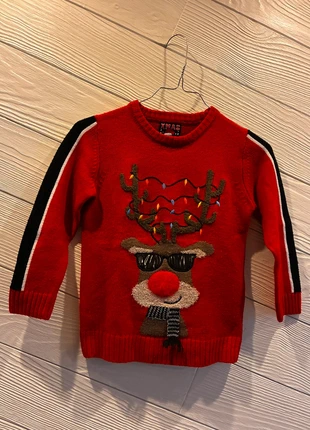 Pull Noel cerf garçon, état: Bon état, taille: 6 ans / 116 cm, 5,00 €, 5,95 € Protection acheteurs incluse