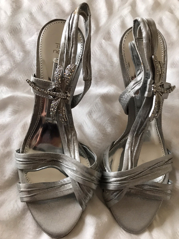 Next silver heels size 3 Vinted