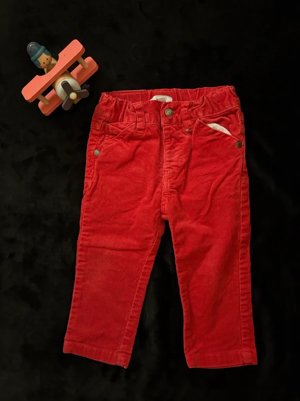 Pantalon velours rouge
