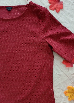 Maglia Bordeaux Ricamata – Eleganza Casual Chic, zustand: Neu, größe: S / 36 / 8, 5,00 €, 5,95 € inklusive Vinted-Käuferschutz